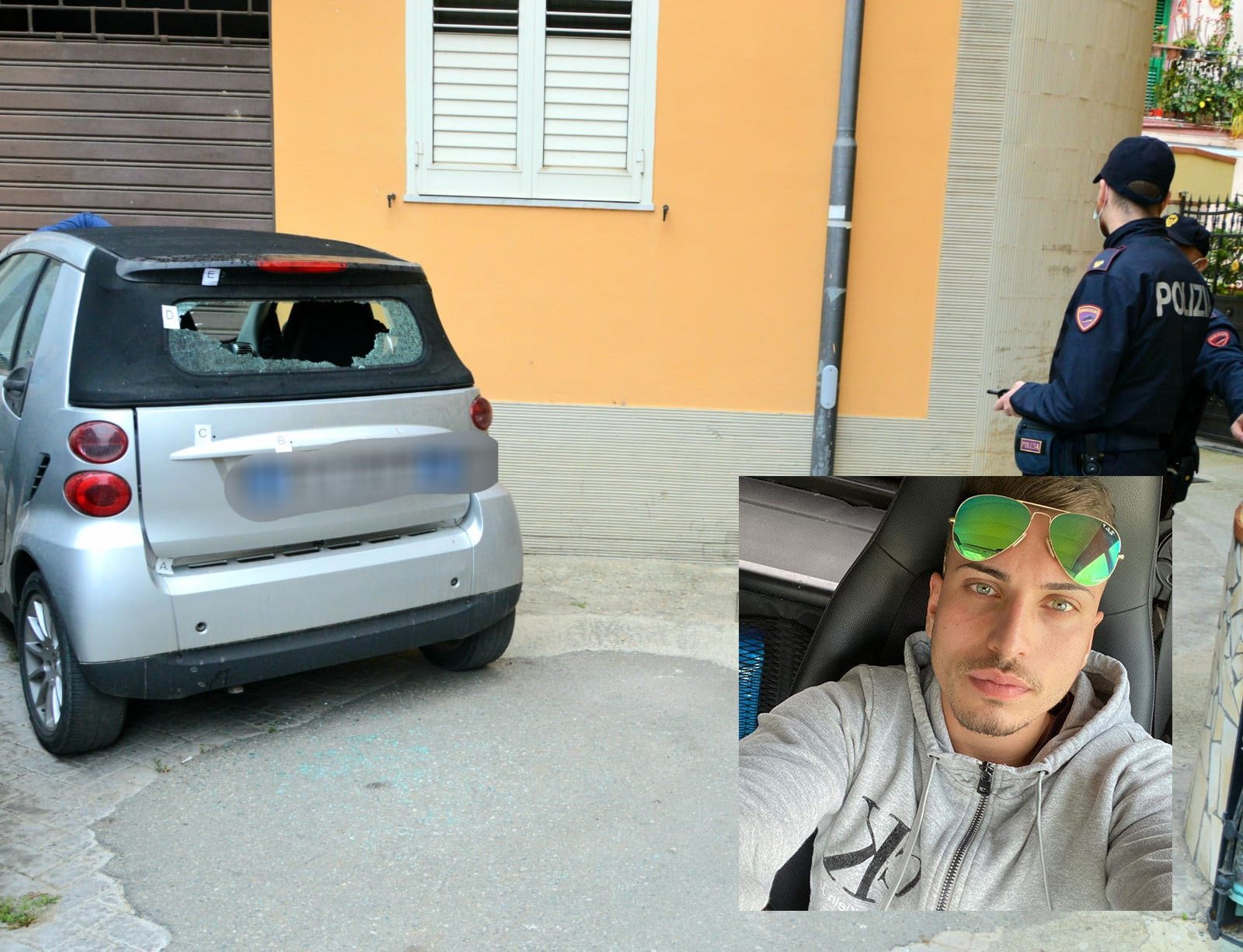 Arrestato l'autore dei colpi di arma da fuoco contro la Smart a Mili 1 danneggiamento mili lopiano