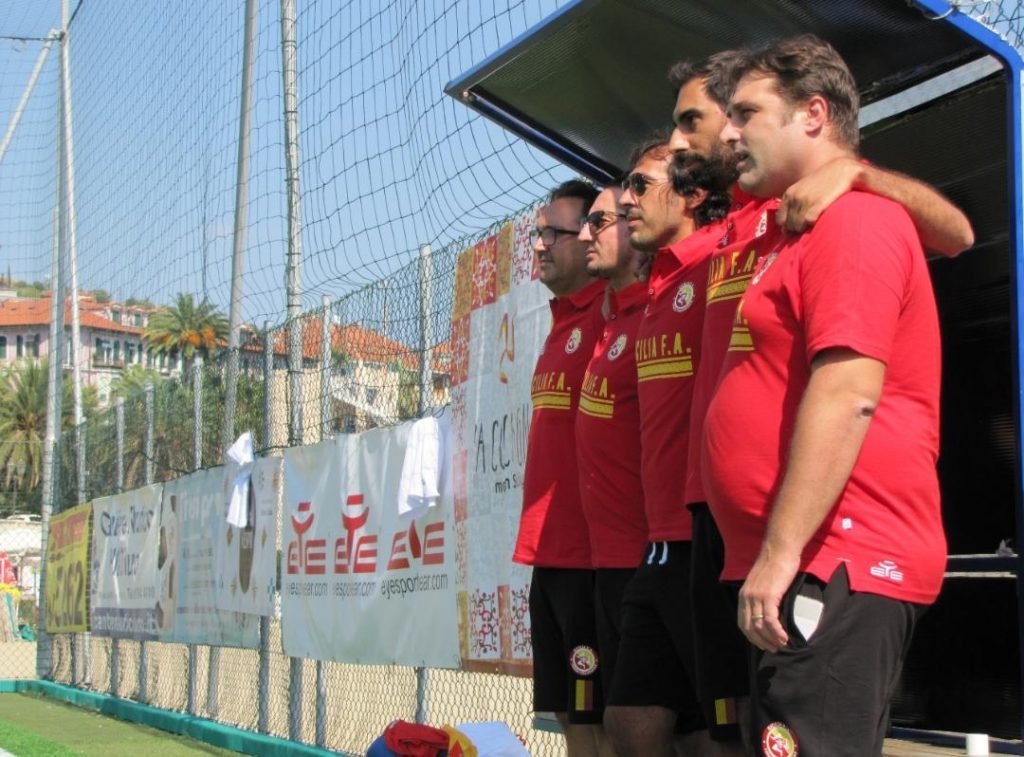 Esordio della Sicilia F.A., la Nazionale Siciliana, alla Mediterranean Cup 2021 - The Futsal Premiere 3 Lo staff di Sicilia FA