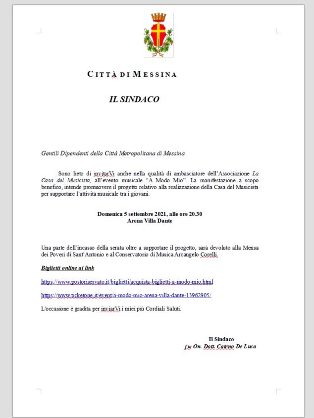 VIDEO - A MODO MIO - La vicenda dei "biglietti comprati dal Comune" è falsa? Eppure in questo video lo dice il Sindaco che....e poi c'è anche un post che... 3 circolare