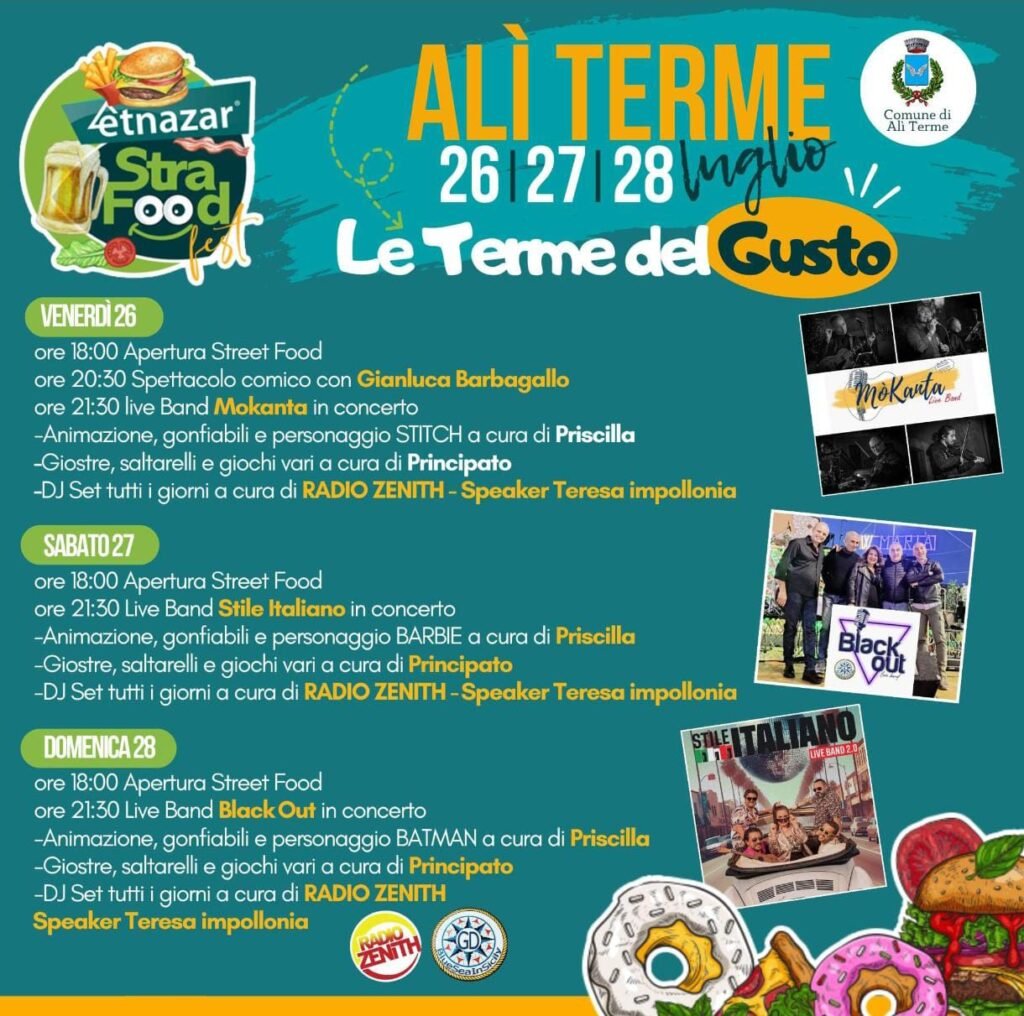 Alì Terme (ME), da venerdì 26 a domenica 28 luglio in programma le Terme del Gusto 3 1000113586