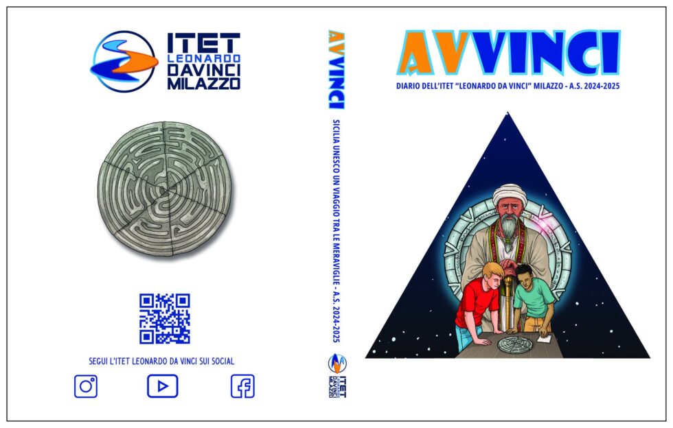 L’Istituto Leonardo Da Vinci di Milazzo presenta oggi l’ottava edizione del Diario 'Avvinci' con un soggetto avvincente sulla storia dei Siti Unesco in Sicilia e con le splendide tavole illustrate da Moreno Chiacchiera, artista conosciuto nel mondo del fumetto. 1 452292301 1025445362913965 3976239024836362567 n