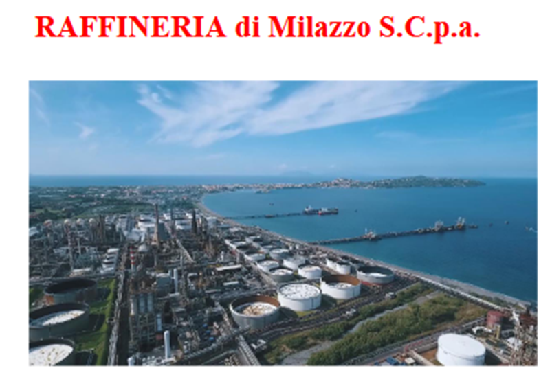 Prefettura Messina - “Raffineria di Milazzo” e “a2a Energiefuture”: aggiornamento dei Piani di Emergenza Esterna delle industrie a rischio incidente rilevante 1 CopertinaRaffineria 1