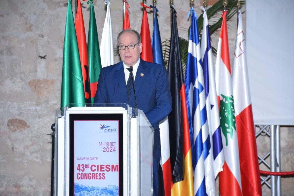 CERIMONIA INAUGURALE 43° ED. CONGRESSO CIESM . DISCORSO INAUGURALE PRONUNCIATO DA S.A.S. IL PRINCIPE ALBERTO II DI MONACO 2 IMG 20241014 WA00322