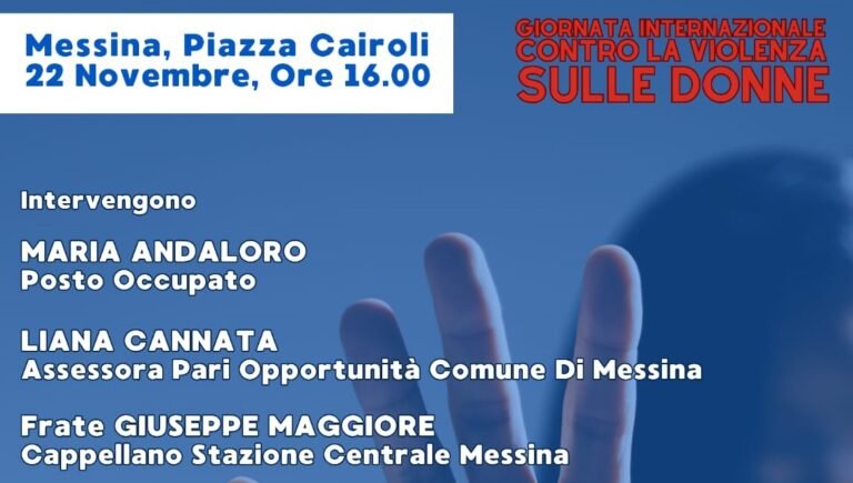 Giornata internazionale contro la violenza sulle donne. Uil Messina organizza flashmob in piazza Cairoli a Messina