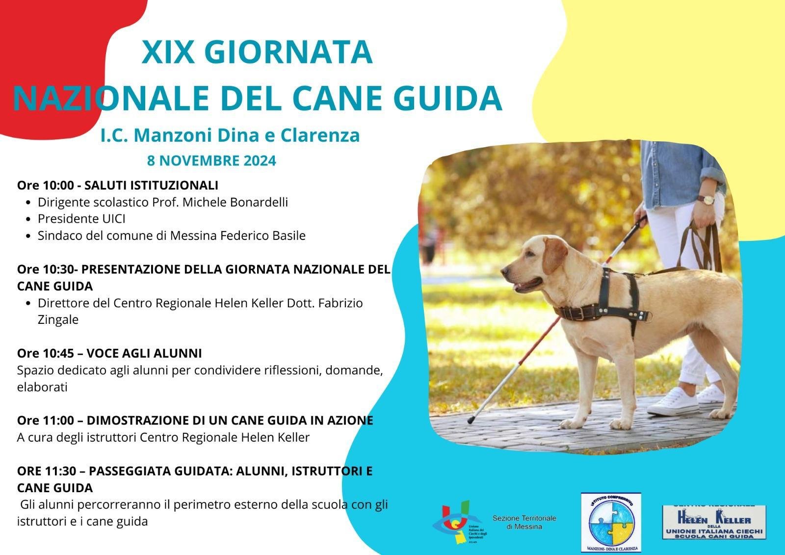 MESSINA, UICI: VENERDÌ 8 NOVEMBRE SI CELEBRA LA XIX GIORNATA NAZIONALE DEL CANE GUIDA 9 XIX Giornata Cani guida Messina