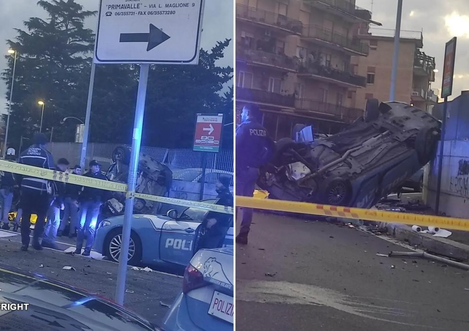 incidente rma auto polizia