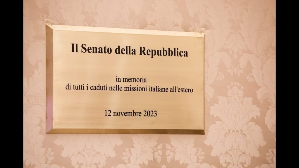 Nassiriya, Schifani: «Profonda commozione per i nostri caduti, un dovere tramandarne la memoria» 2 Targa senato caduti Nassiriya Palazzo Madama