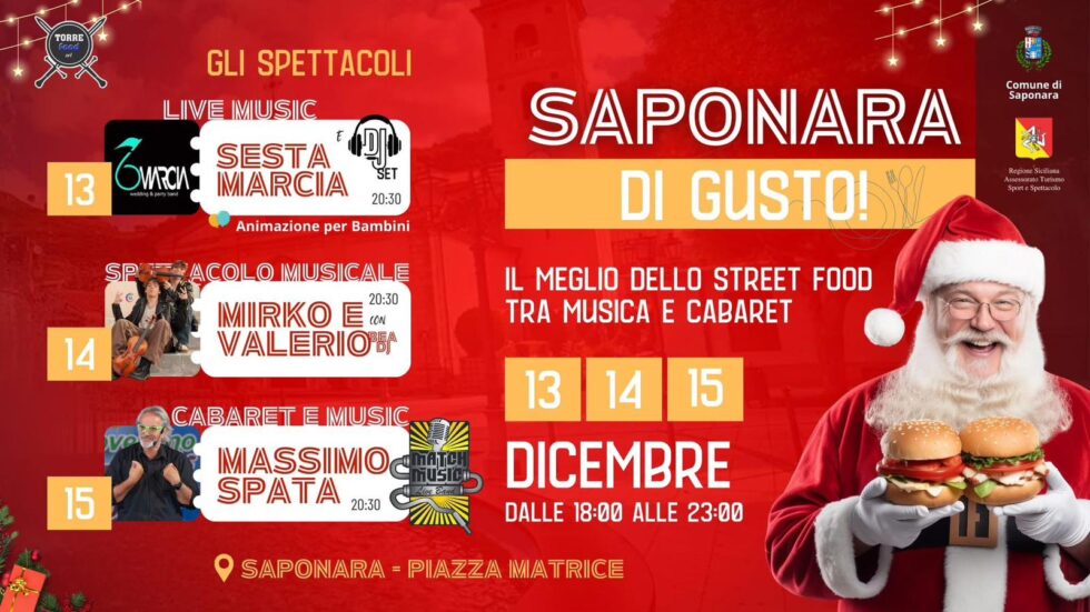 Nuove date per “Saponara di gusto!” dopo il rinvio causa maltempo. 1 Copertina