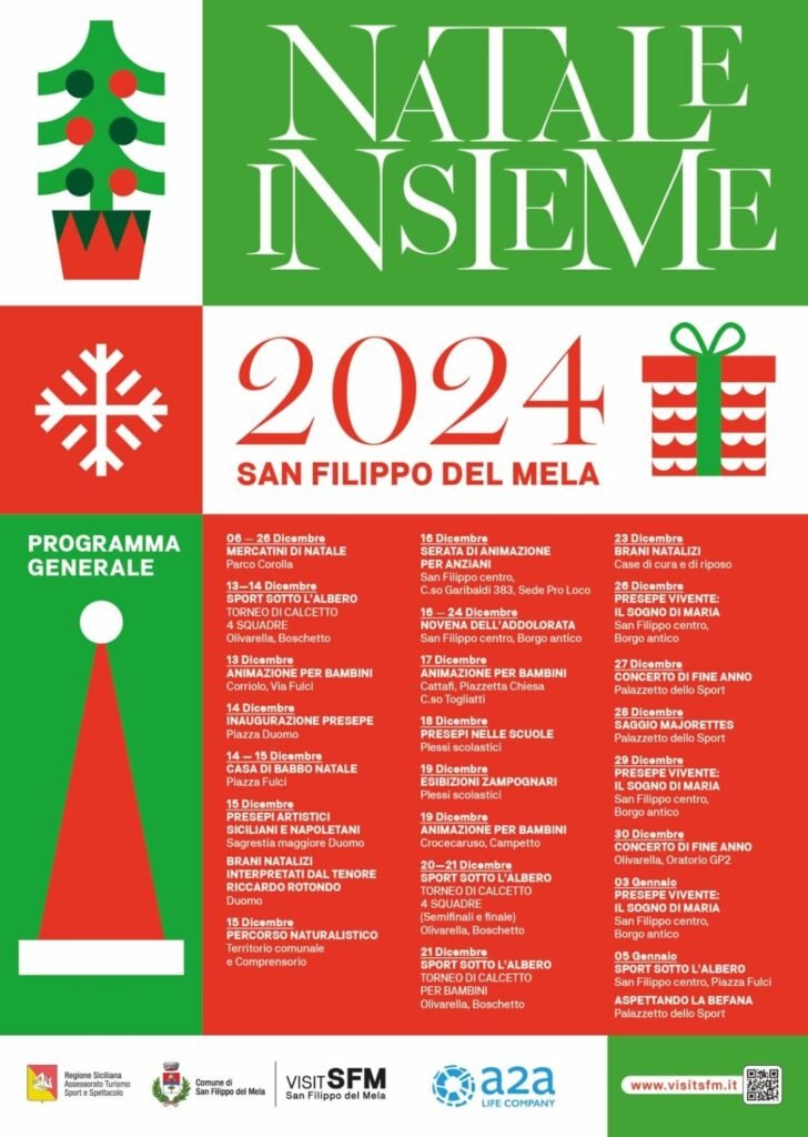 “NATALE INSIEME” A SAN FILIPPO DEL MELA. UN PROGRAMMA DI EVENTI A MISURA DEL TERRITORIO 4 Natale insieme locandina generale