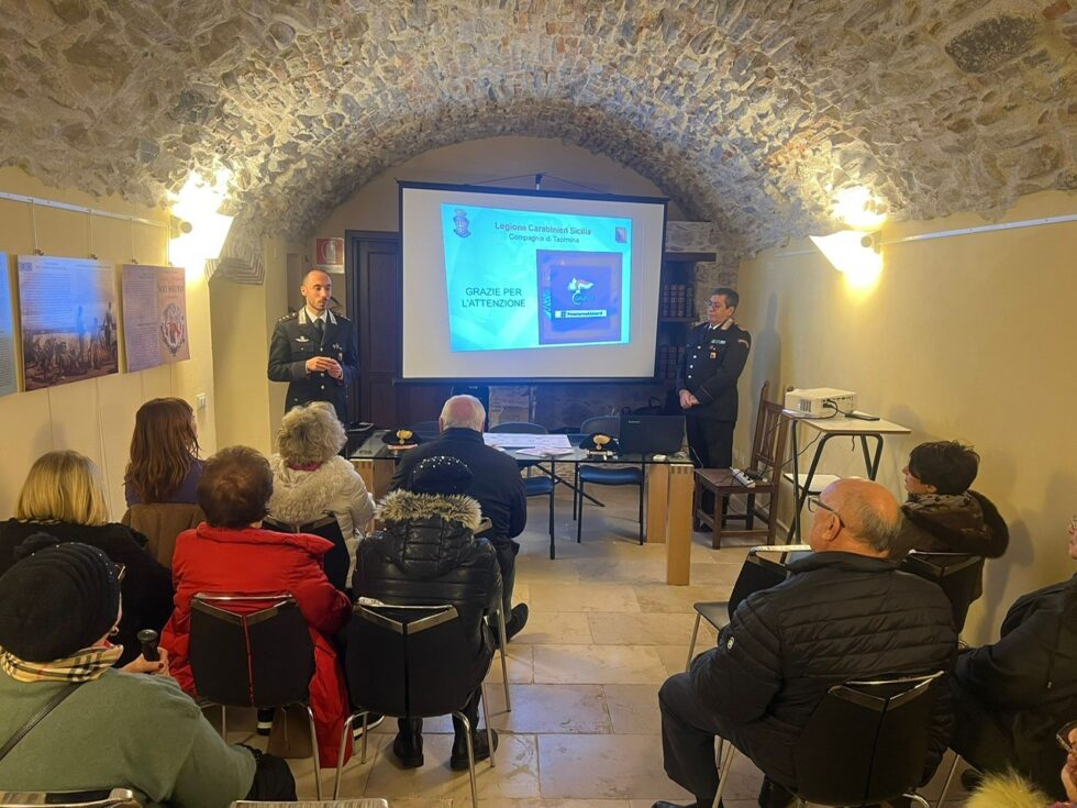 Truffe agli anziani: Taormina, incontro con i Carabinieri. 1 taormina