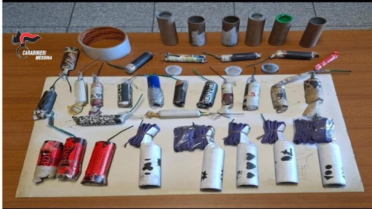 ALLA VIGILIA DI CAPODANNO SEQUESTRATI DAI CARABINIERI CIRCA 40 KG DI ARTIFICI PIROTECNICI PRODOTTI ILLECITAMENTE.