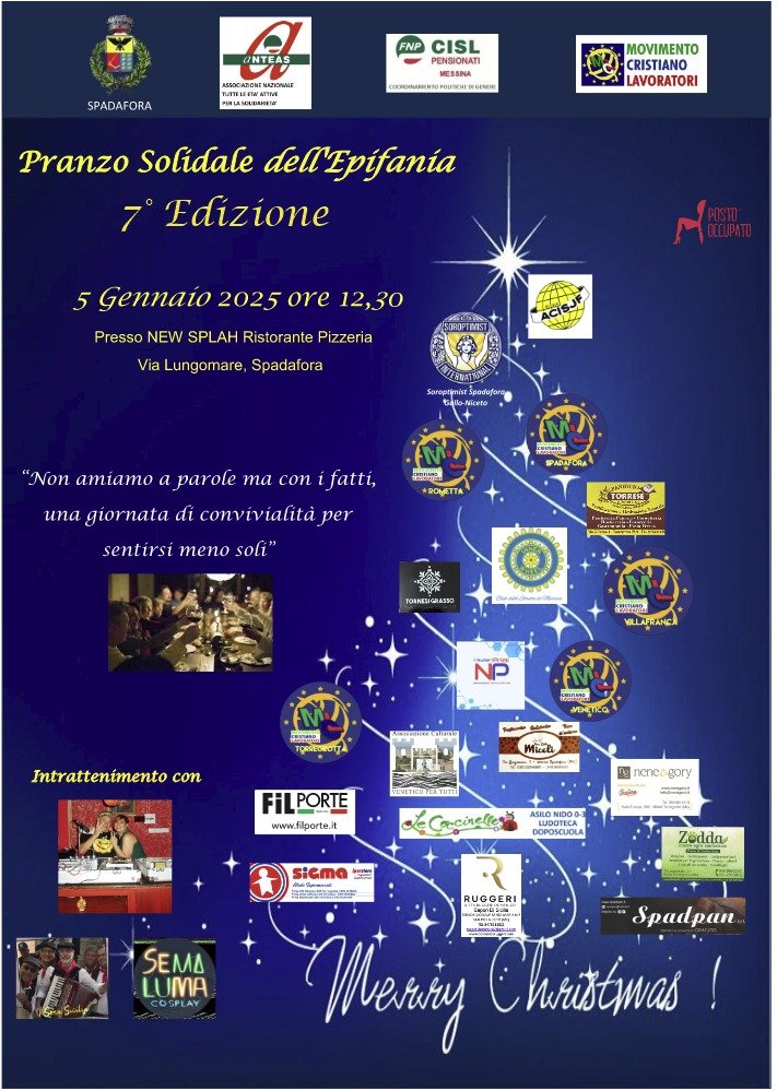 Ieri il Pranzo Solidale dell'Epifania. Presente anche Fortunato Romano presidente provinciale del Movimento Cristiano Lavoratori 3 WhatsApp Image 2025 01 05 at 20.38.04