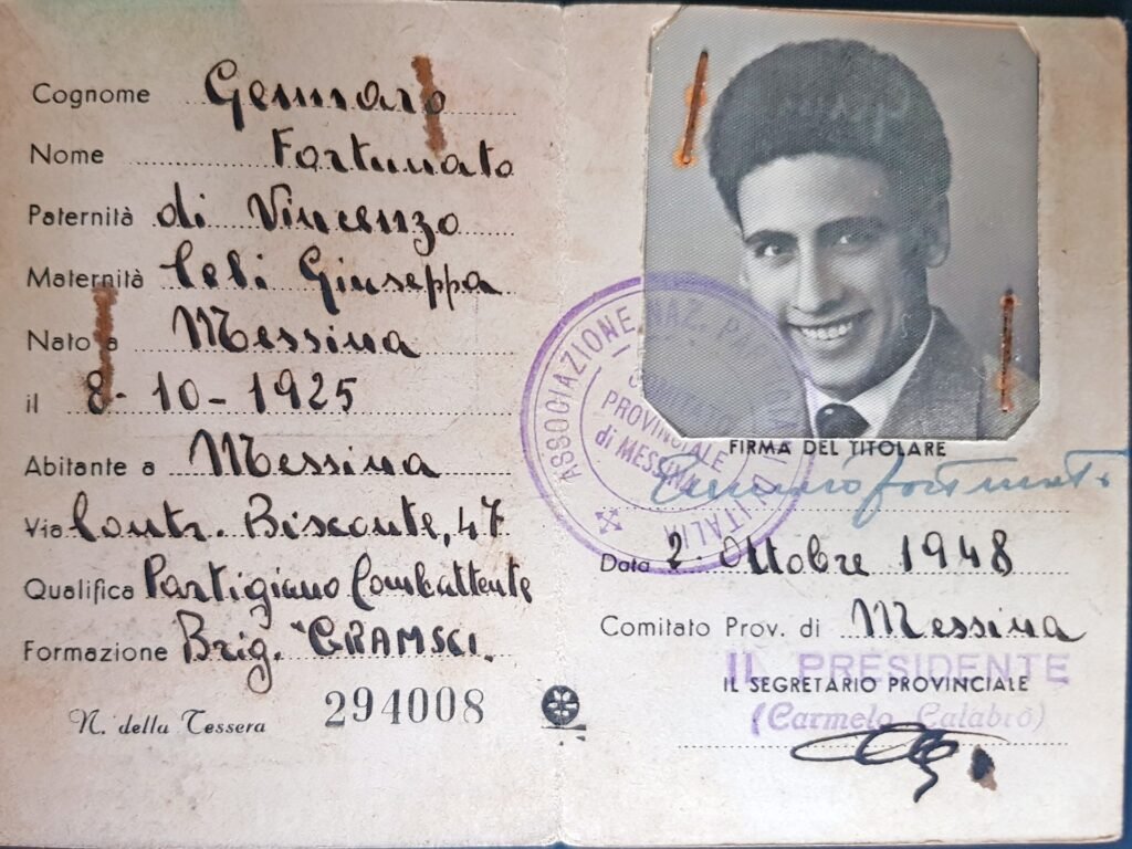 Anpi – L’ultimo partigiano messinese, Fortunato Gennaro. L'omaggio al cimitero di Spadafora 2 fortunato gennaro