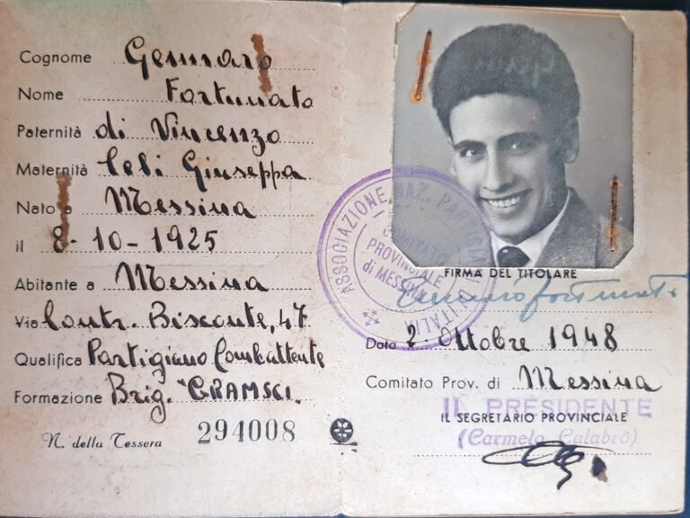 Anpi – L’ultimo partigiano messinese, Fortunato Gennaro. L'omaggio al cimitero di Spadafora