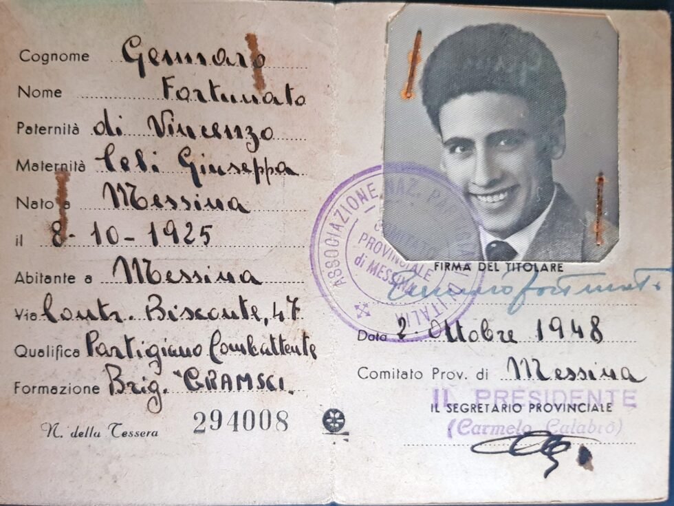 Anpi – L’ultimo partigiano messinese, Fortunato Gennaro. L'omaggio al cimitero di Spadafora 1 fortunato gennaro