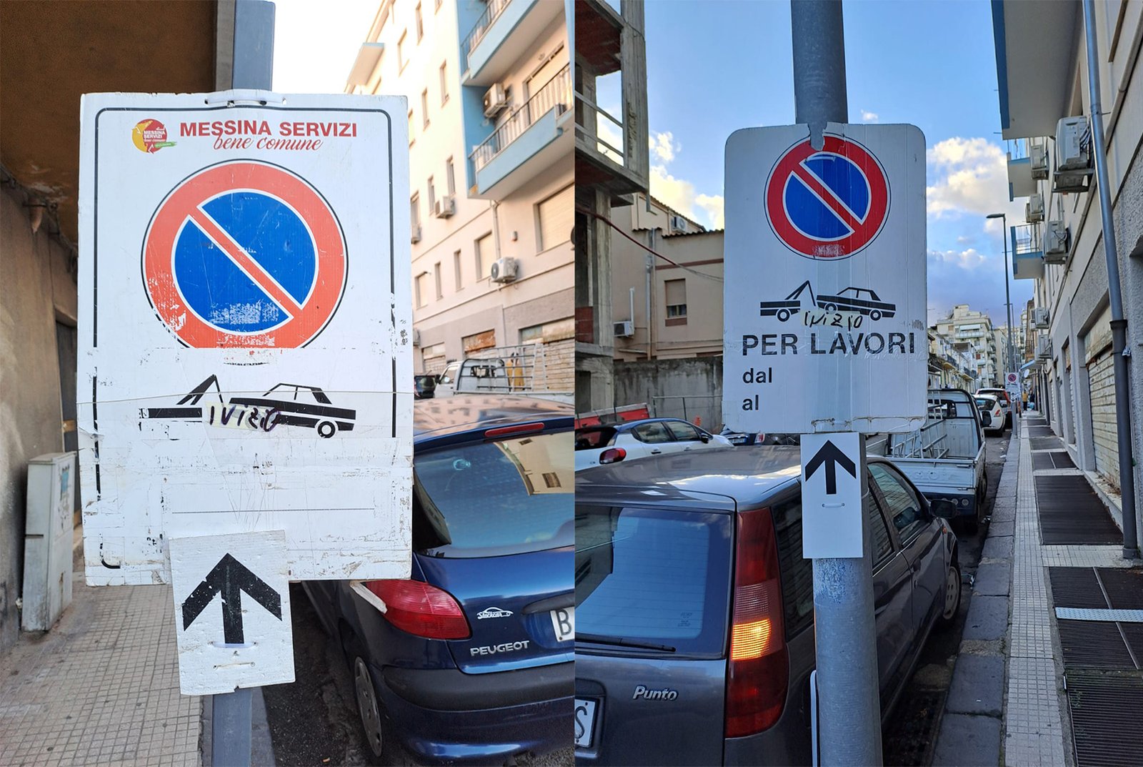 A Provinciale cartelli rimozione irregolari, per lavori senza data e senza ordinanza 4 segnali rimozione irregolari provinciale