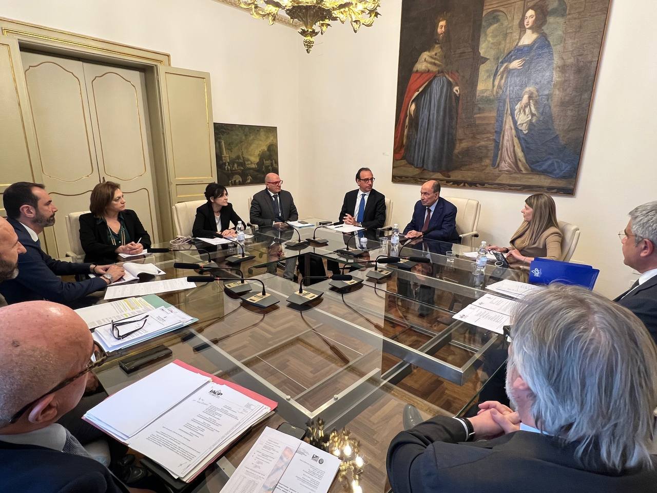 Riunione Bisconte Messina a palazzo dOrleans