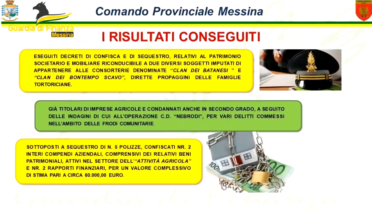 GDF MESSINA - SEQUESTRATI E CONFISCATI BENI A DUE SOGGETTI IMPUTATI DI APPARTENERE AI CLAN DEI “BATANESI” E DEI “BONTEMPO SCAVO”. 4 gdf sequestro batanesi