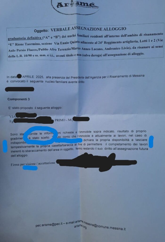 Risanamento rione Taormina: Sub-commissario quale attacco mediatico? Protesta innescata da "patto leonino". Unica finalità la demolizione 4 WhatsApp Image 2025 05 06 at 20.27.04