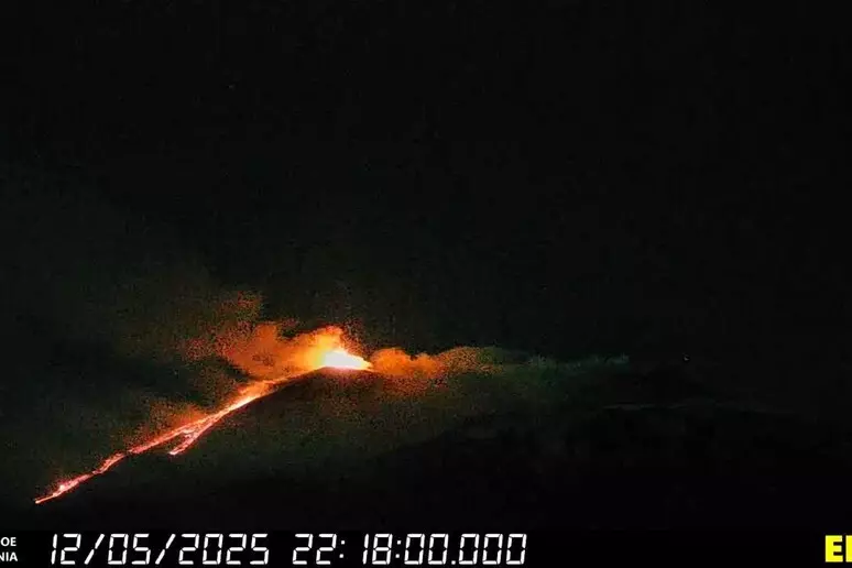 Etna: intense esplosioni al Sud-Est, colate e nube eruttiva 1 etna