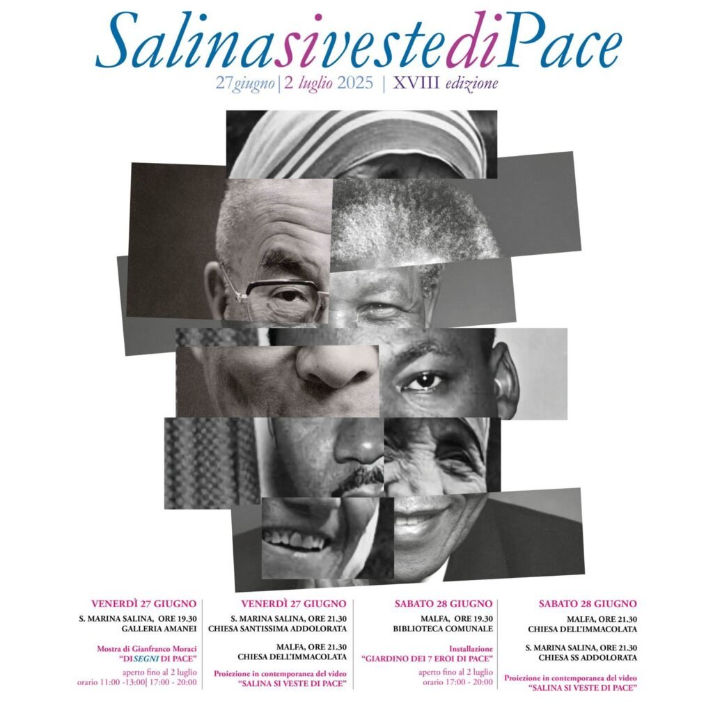 Salina si veste di Pace per la XVIII° edizione del Salina Festival dal 27 Giugno al 2 Luglio 2025 3 Salina si veste di Pace
