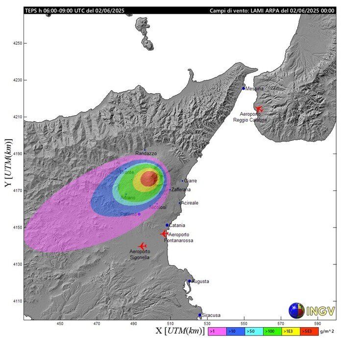 Ingv, attività stromboliana dal cratere di Sud-Est dell'Etna. Avviso arancione per il volo 1 etna