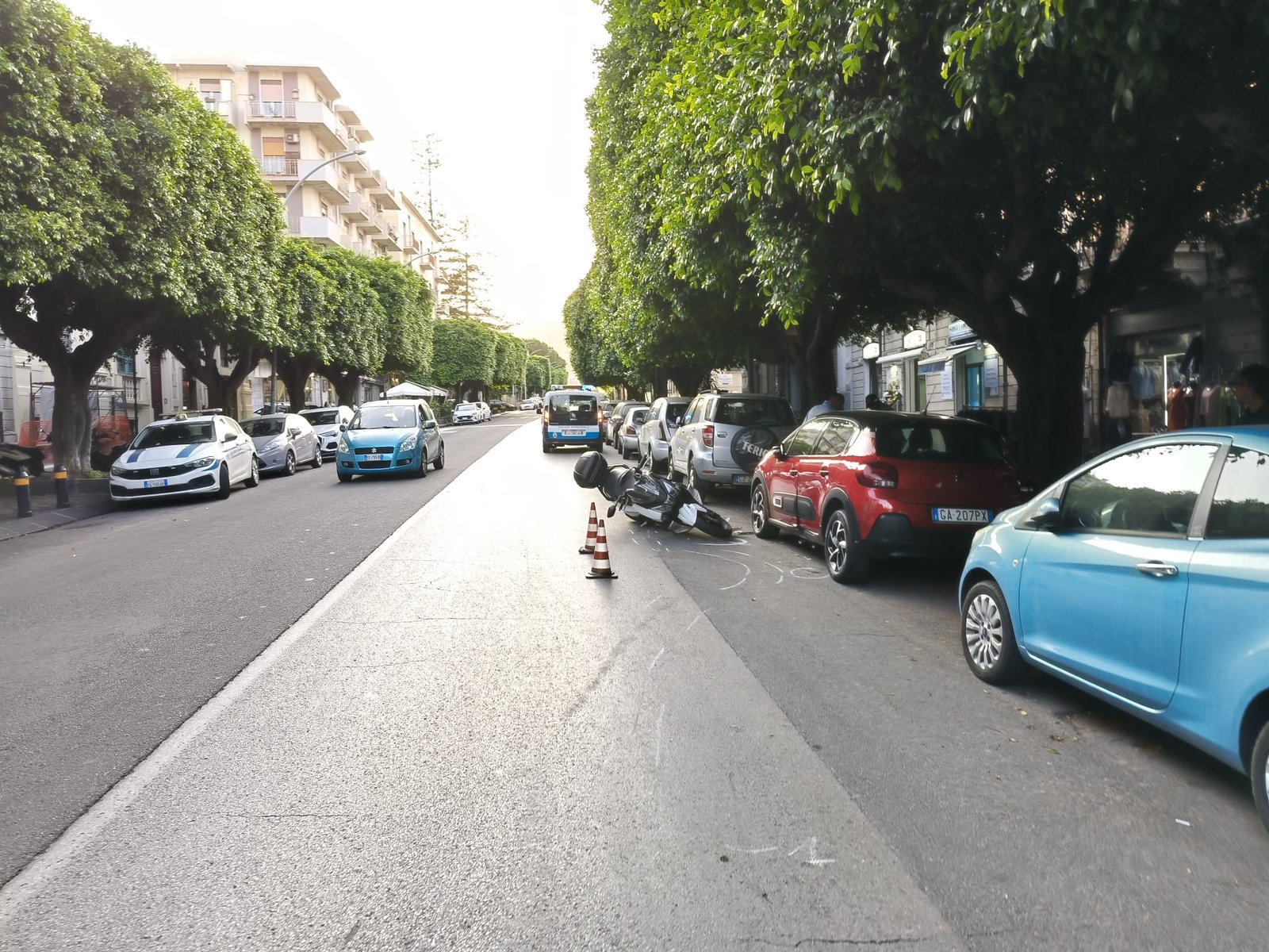 incidente moto pedone