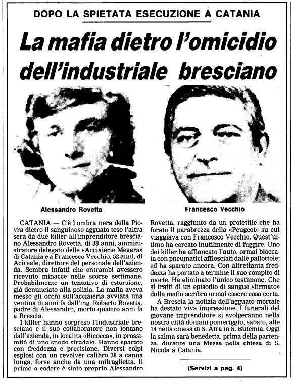 Duplice Omicidio del '90: riaperto il cold case delle Acciaierie Megara, perquisizioni per il messinese Vinciullo 2 Rovetta e vecchio