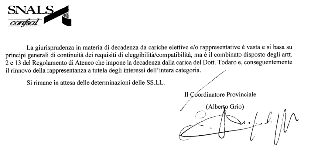 Il caso Todaro. Scomodo all'Ateneo di Messina? Scadenze e appalti, e la firma di Nello Pergolizzi che alimenta sospetti politici 4 image 1
