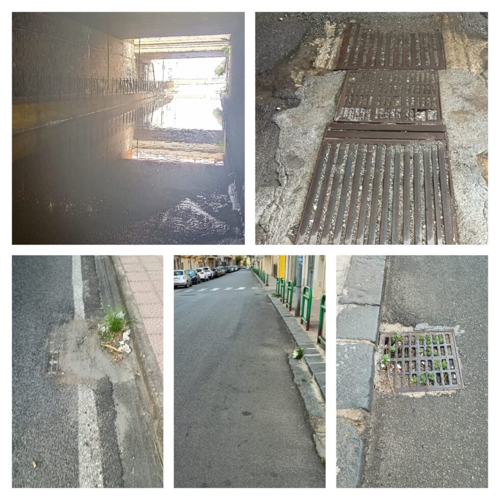 Messina, griglie tappate e rischio allagamenti: la denuncia del consigliere Scivolone 1 GRIGLIE OTTURATE
