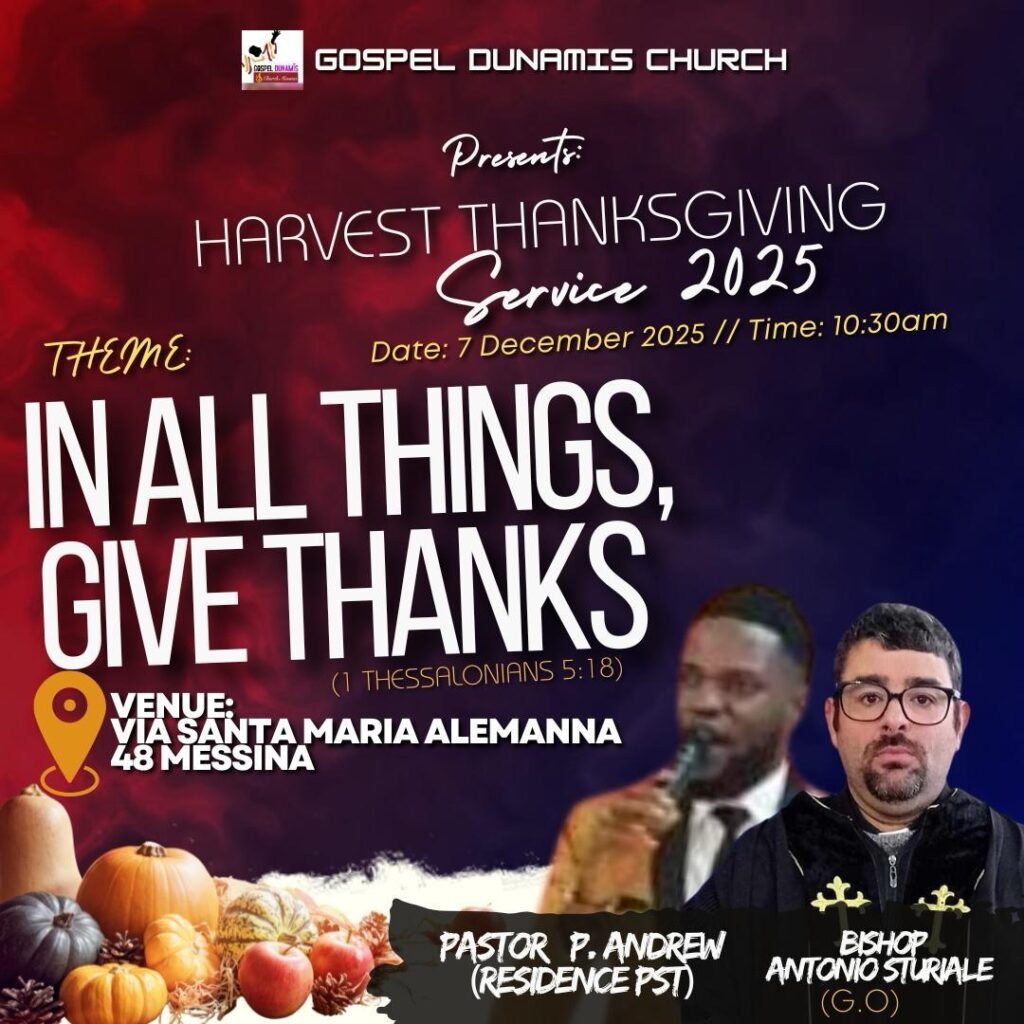 "In Ogni Cosa Rendete Grazie": La Gospel Dunamis Church celebra il Giorno del Ringraziamento 3 WhatsApp Image 2025 11 15 at 10.55.02