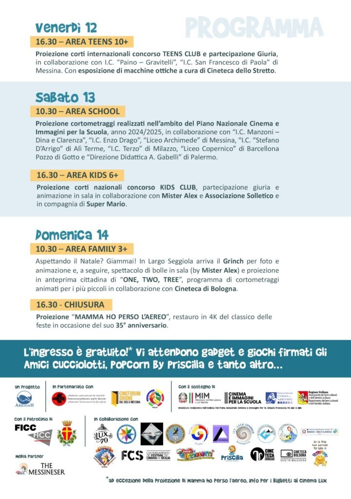 Al cinema Lux di Messina torna "Il Cineclub dei Piccoli" in programma dal 12 al 14 dicembre 3 WhatsApp Image 2025 12 09 at 09.39.12