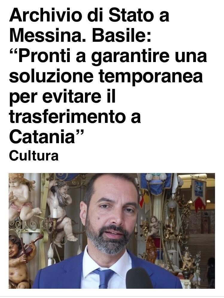 L’Archivio di Stato di Messina traslocato a Riposto: non "scontro politico" ma evidenti responsabilità. L’affondo di Principato: «Sindaco, promesse tradite» 3 Le promesse mancate di Basile