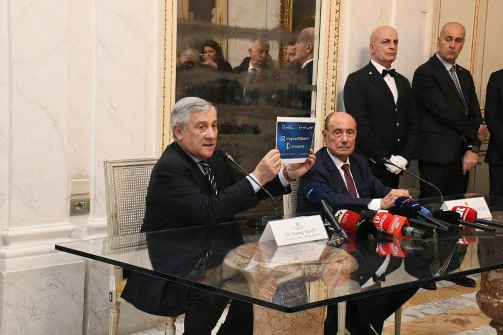 Punto stampa del presidente Schifani e del vice premier Tajani 2