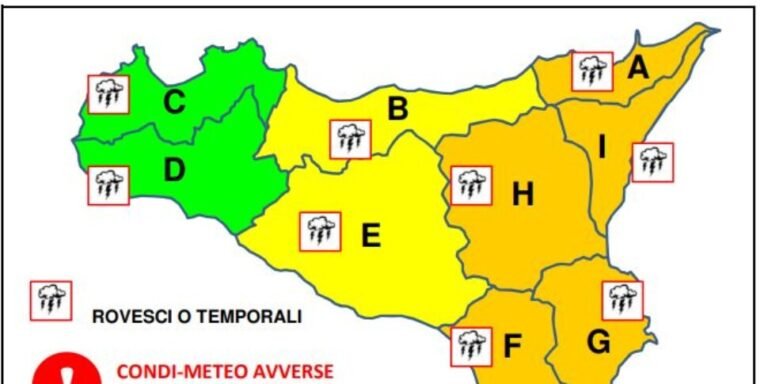 Allerta arancione sulla Sicilia Orientale: in arrivo un nuovo ciclone mediterraneo