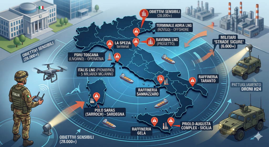Allarme rosso in Italia: 28mila obiettivi sensibili nel mirino della guerra ibrida. La mappa dei siti a rischio 3 cartina punti sensibili