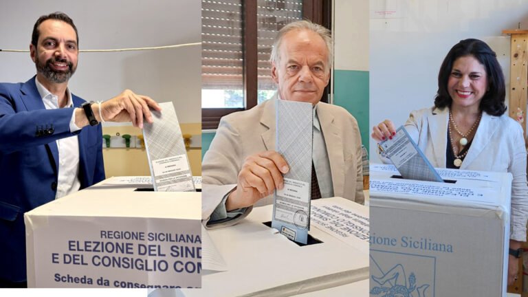 Elezioni Messina, Scurria, Basile e Russo alle urne: le prime immagini del voto che decide il futuro della città