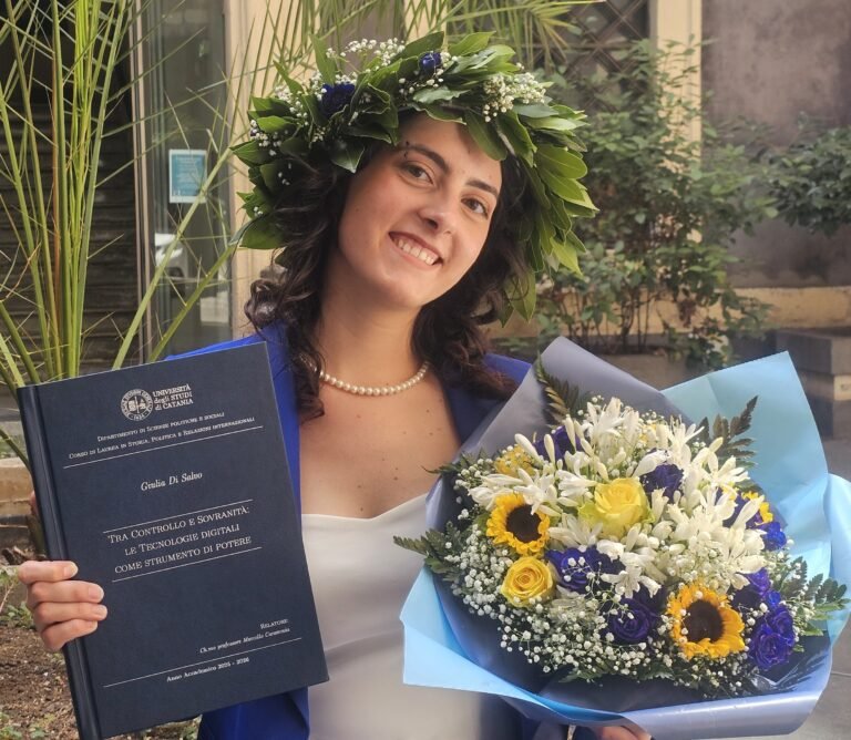 Catania, la giovane giornalista Giulia Di Salvo si laurea 110/110 e la lode in Scienze Politiche all'Università di Catania