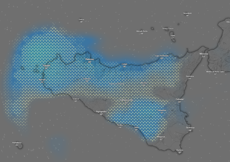 Anomalia termica in quota, domani forti temporali sulla Sicilia