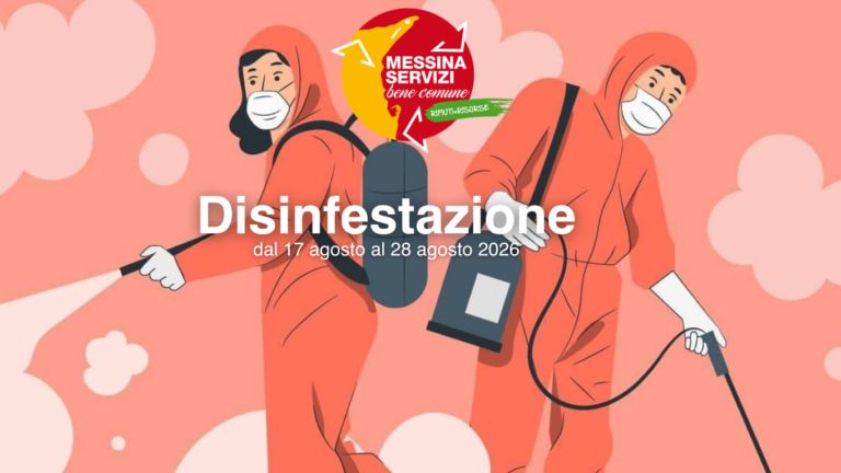 Messinaservizi Bene Comune: da lunedì 17 agosto al via il terzo ciclo di disinfestazione contro insetti infestanti e zanzara tigre