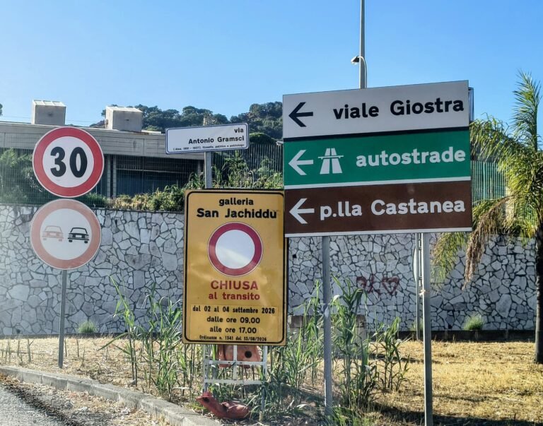 Viabilità a Messina: scatta la chiusura della galleria San Jachiddu per interventi di sicurezza